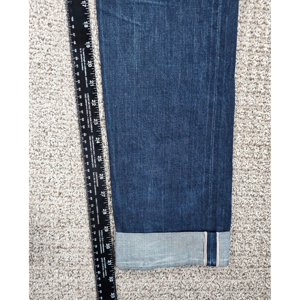 3sixteen Slim Tapered Mens Selvedge Denim Jeans Blue Button Fly 30x32 ST-101X - Picture 14 of 14